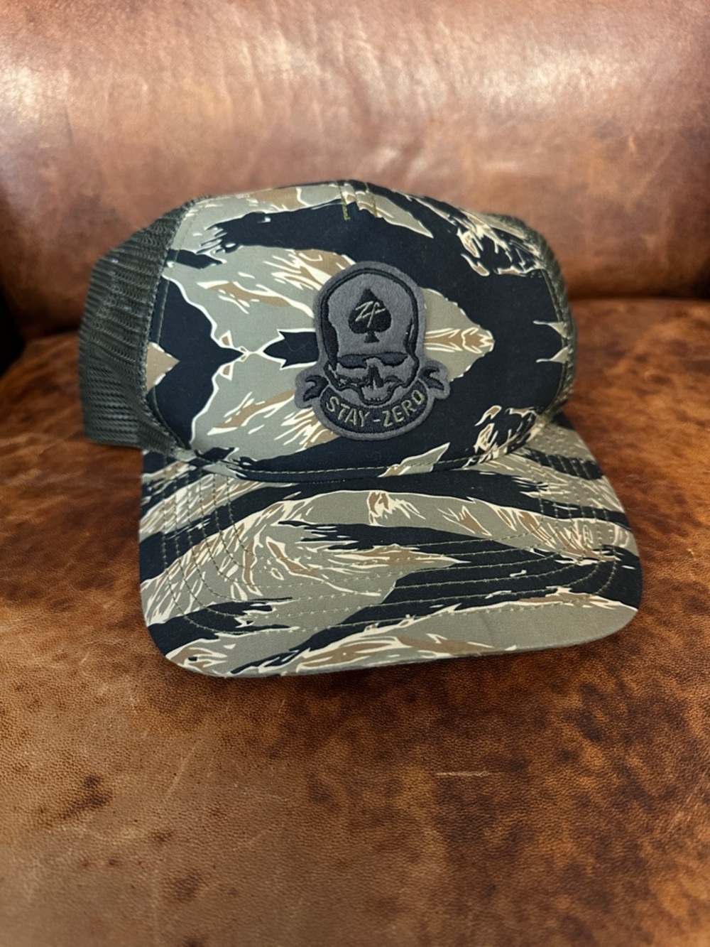 Zero Foxtrot SnapBack Stay-Zero Patch Camo Trucker Hat NWOT